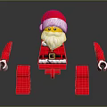 Festive Christmas Themed Furniture Decorative Ornament With Lego Santa Design