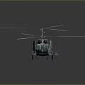 Modern Military Helicopter With Multiple Rotors And Airborne Combat Weapon Systems