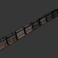 Weathered Concrete Barrier Blocks With Yellowish Patches And Textured Surface
