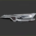 Futuristic Cosmic Spaceship Model With Advanced Aerospace Design And Colorful Accents