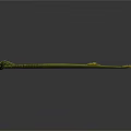 Lustrous Long Green Dragon Decorative Ornament With Scales And Gold Accents