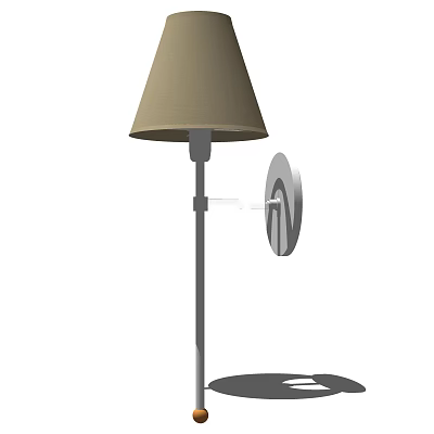 Modern Minimalist Wall Lamp With Beige Shade And Metal Stand For Home Decor 3d model