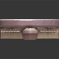 Cartoon Scene Of 3D Anatomical Structure With Textured Layers And Pink Beige Tones