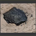 Natural Wood And Stone Combination With Textured Mat And Small Pebbles