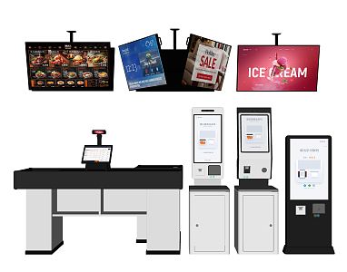 Modern all-in-one self-service machine 3d model