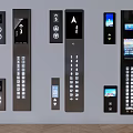 Modern Elevator Control Panels Featuring Buttons Digital Screens And Functional Design 3d model