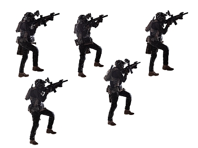 Characters Special Forces 3d model