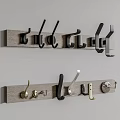 Wooden Wall Mounted Hook Racks With Various Metal Hooks And Styles