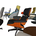 Modern Leisure Chairs In Various Colors And Different Styles With Ottomans