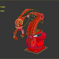 Red Industrial Robotic Arm Commercial Equipment For Automated Manufacturing Applications