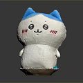 Adorable White Cat Doll With Blue Ears Pink Cheeks And Paper Tray Base