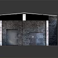 Contemporary Architectural Model Featuring Black White Exterior Flat Roof And Glass Windows