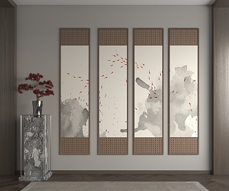 New Chinese Decorative Painting 3d model