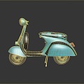 Scooter Motorcycle Two-wheeled Motocross Motorcycle Road Race Motorcycle Motor Vehicle 3d model