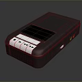 Portable Black Computer Peripheral With Display Screen Control Buttons And Indicator Lights