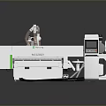 High Precision Computer Controlled CNC Milling Machine With Worktable And Control Cabinet 3d model