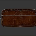 Vintage Brown Leather Suitcase With Metal Buckles And Leather Straps