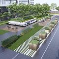 Modern Residential Landscape Design With Greenery Lawn Seating Area And Paved Walkway