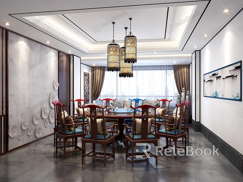 New Chinese-style private room model