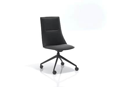 Modern Black Office Chair With Swivel Base And Rolling Casters Design 3d model
