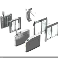 Various Types Of Public Facility Security Turnstiles With Glass Barriers And Modern Designs