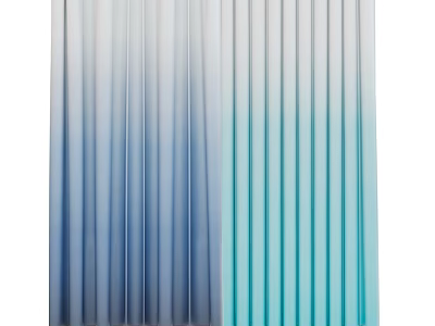 Two Tone Gradient Striped Shower Curtain For Modern Bathroom Accessories 3d model