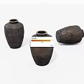 Old pottery jars, jars, old objects 3d model