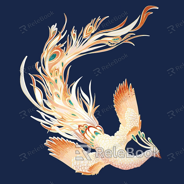 New Chinese Carved Phoenix Phoenix Bird King of Birds Phoenix Dance Nine Days Luan Feng Xuan Bird Dragon Phoenix model