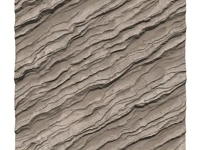 Gray Textured Background Wall With Natural Wavy Patterns And Abstract Design 3d model