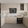 Modern Kitchen Interior Design With Light Wood Cabinets Black Range Hood And Appliances