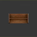 Three Tier Open Wooden Storage Shelf With Metal Frame And Mobile Wheels