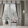 New Chinese Curtain 3d model