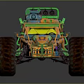 Hyundai Homemade Armed Vehicle Modified Vehicle Modified Chariot 3d model