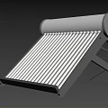 Efficient Solar Water Heater With Collector Tubes Storage Tank And Support Frame