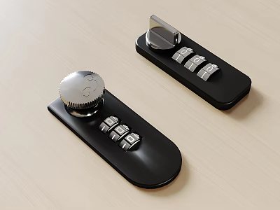 Commercial Security Locks with Digital Keypad and Knob Design Black Finish for Business Use 3d model