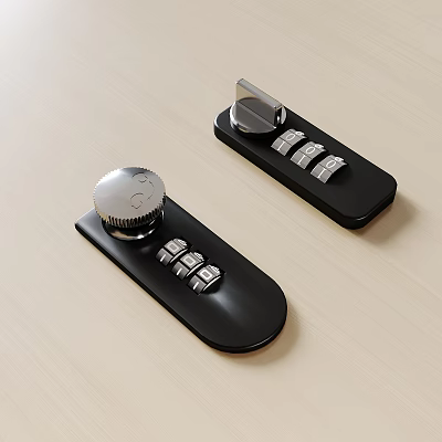 Commercial Security Locks with Digital Keypad and Knob Design Black Finish for Business Use 3d model