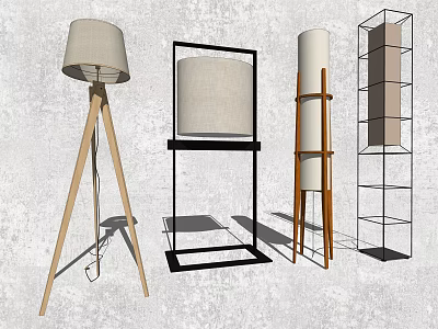 Modern floor lamp 3d model