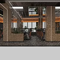 Modern Front Desk Reception Lobby Design With Wooden Elements Green Plants Lighting And Comfortable Seats