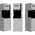 Three Modern Vertical Water Dispensers As Daily Electrical Appliances With Sleek Design