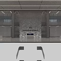 Sleek Modern Corporate Reception Lobby With Elegant Brand Display Wall And Bright Spacious Office Interior