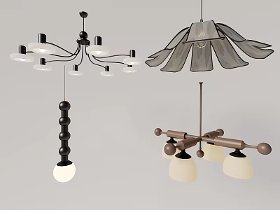 Modern Chandelier Designs With Various Stylish Shapes And Decorative Light Fixtures 3d model