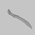 Traditional Weapon With Intricate Gold Copper Carvings Dragon Pattern And Shiny Metal Blade