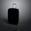 Black Hard Shell Luggage With Telescopic Handle And Rolling Wheels
