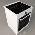 Bosch White Oven With Digital Control Panel And Glass Door For Kitchen Use