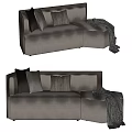 Modern Multi-Person Sofa Multi-Person Fabric Type Sofa Modern Combination Sofa Living Room Sofa Shaped Sofa 3d model