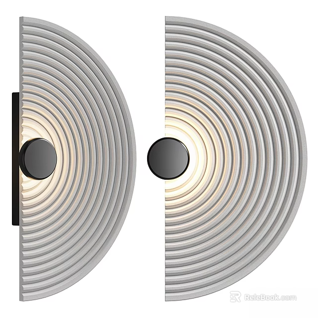 Modern Concentric Ring Wall Lamps With Soft Warm Light For Interior Decoration 3d model 