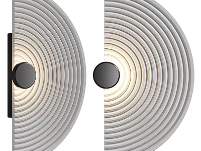 Modern Concentric Ring Wall Lamps With Soft Warm Light For Interior Decoration 3d model