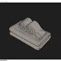 Soft White Cotton Towels Neatly Folded With Absorbent Texture For Daily Use