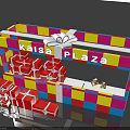 Check in at Kaisa Plaza with Colorful Square Design and Red Gift Boxes White Ribbons