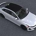 White Kia Sedan With Black Roof Black Wheels And Modern Sporty Exterior Design